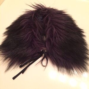 Elegant Purple Faux Fur Collar